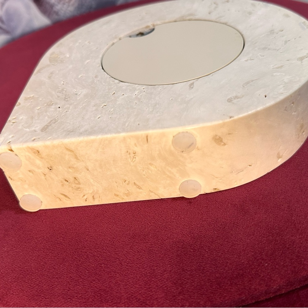 New AYTM Stilla Clock in Travertine marble ivory modern art deco wall clock - Picture 4 of 9